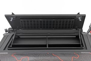 Toyota Tacoma MOLLE Panel Kit - Bed Cap Door - Rough Country - MOLLE Compatible, Black Powder Coat - Black - '24-'26